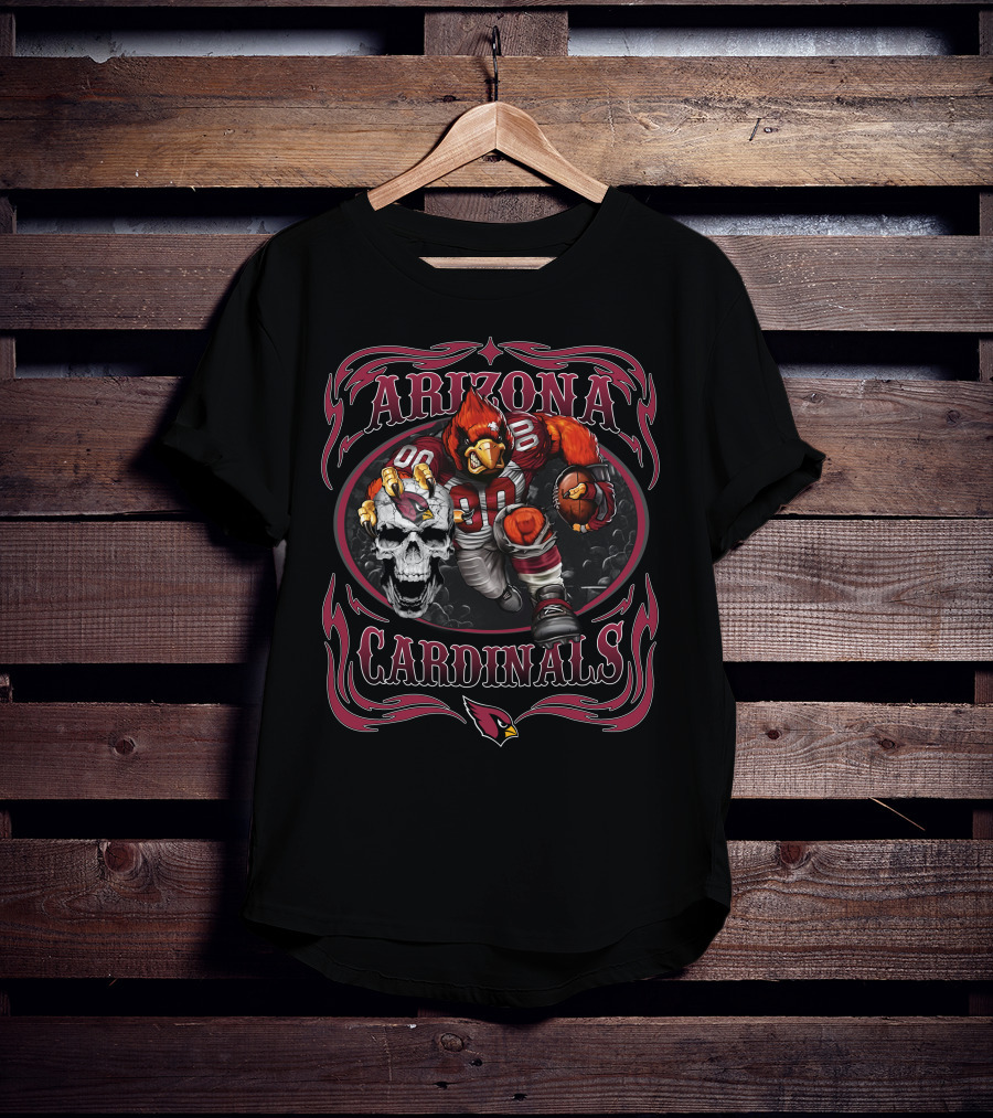 Arizona Cardinals Football Player Holding Skull T-Shirt