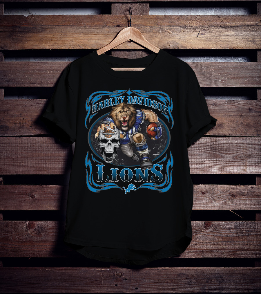 Harley Davidson Detroit Lions T-Shirt