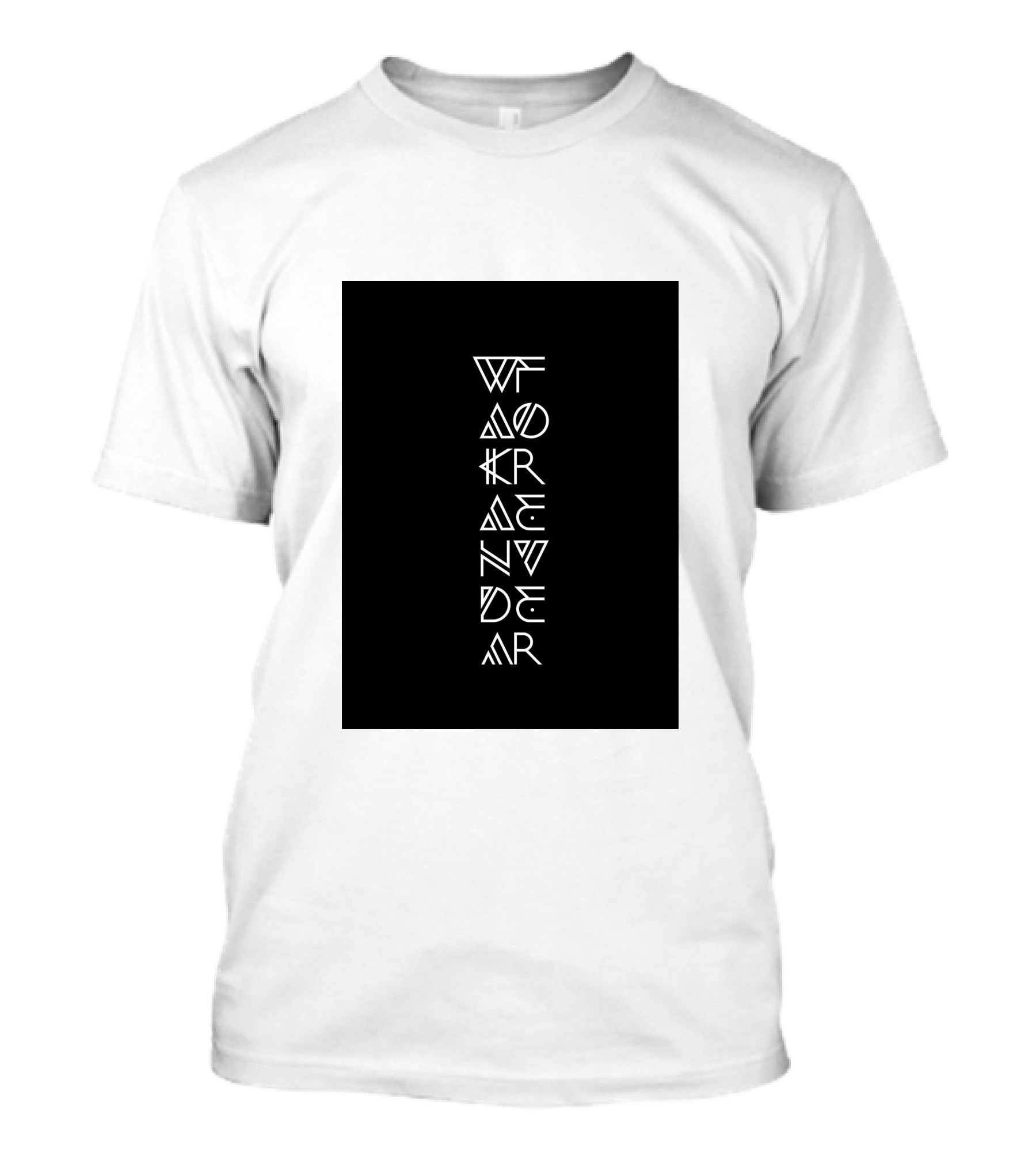 Wakanda Forever Vertical Tribal Text T-Shirt