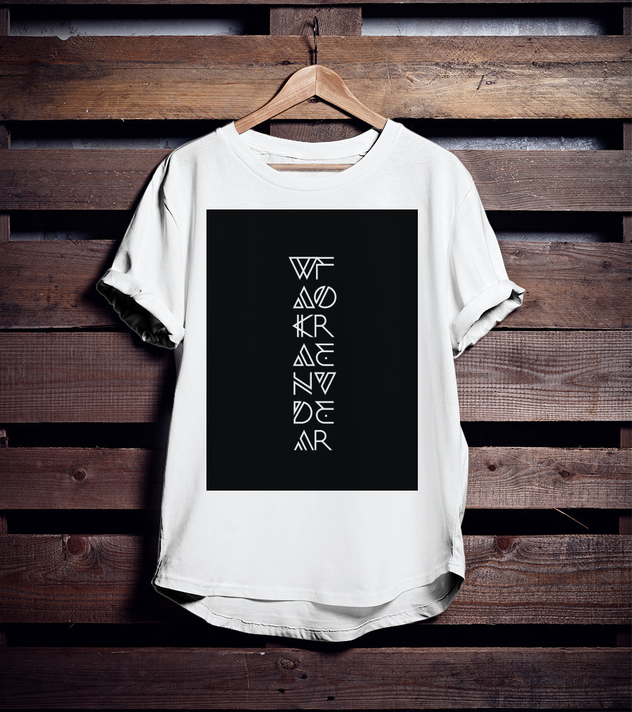 Wakanda Forever Vertical Tribal Text T-Shirt