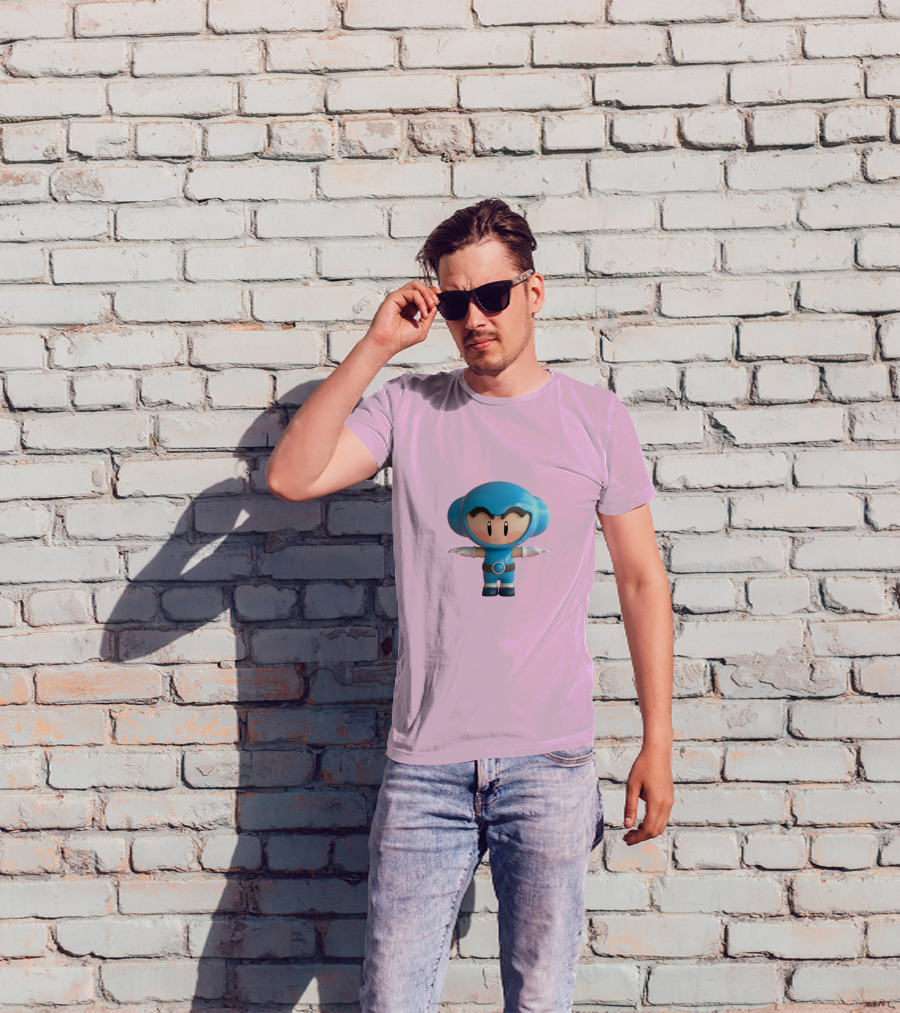 Crazy Arcade Dao Cute Character Blue T-Shirt