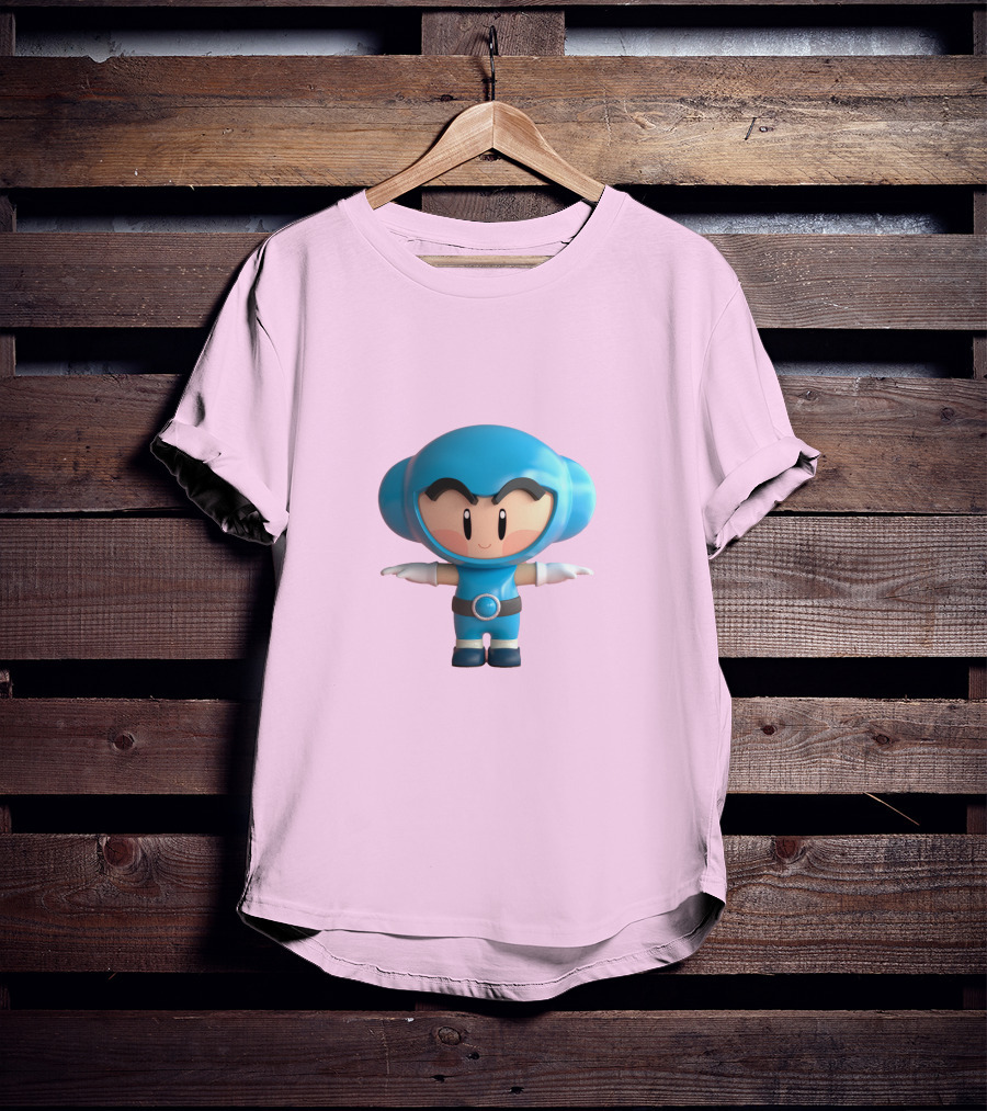 Crazy Arcade Dao Cute Character Blue T-Shirt