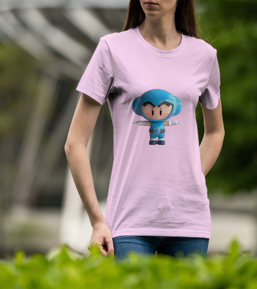 Crazy Arcade Dao Cute Character Blue T-Shirt