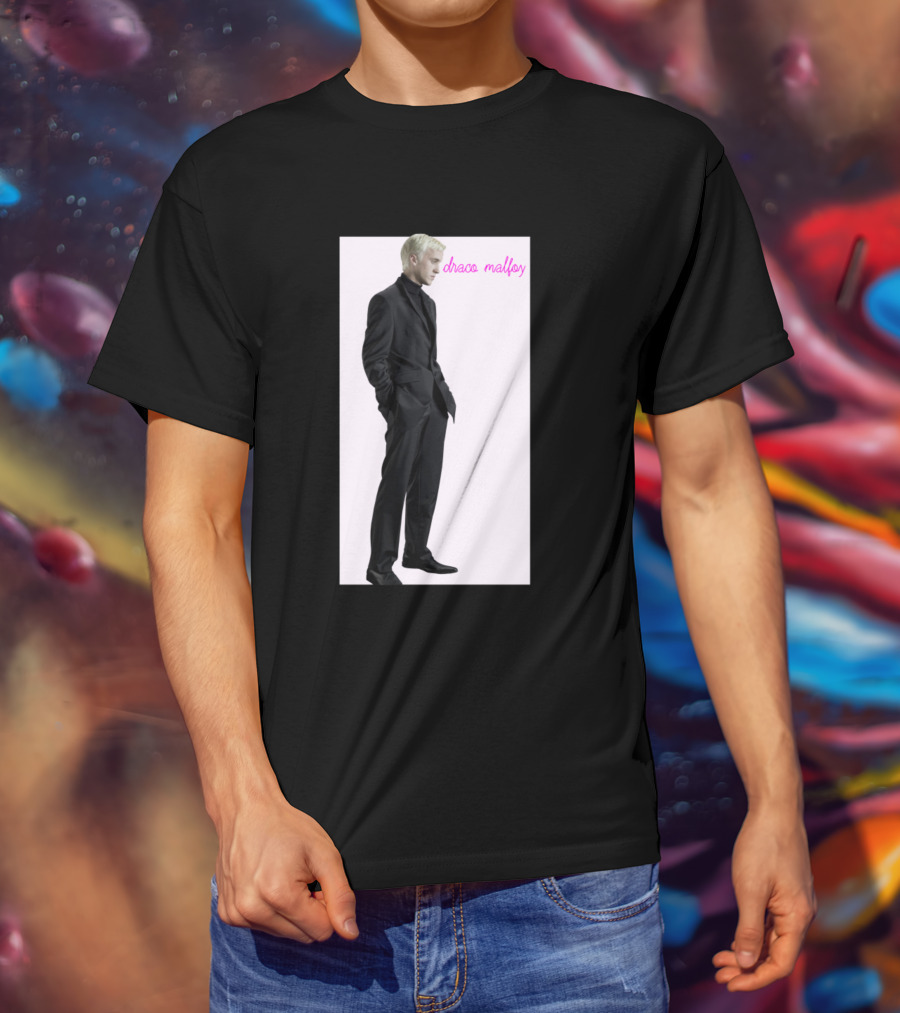 Draco Malfoy Fan Black Suit T-Shirt