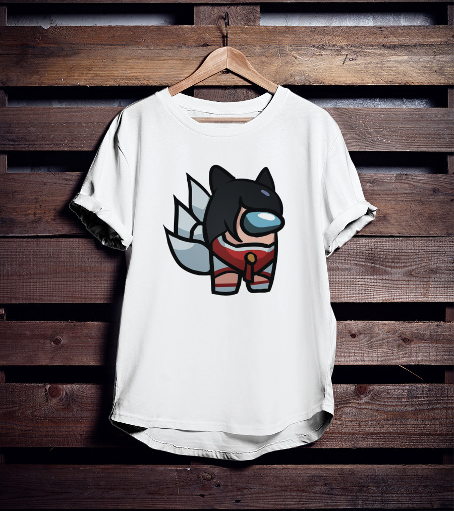 Among Us Character Cosplaying Ahri From League Of Legends T-Shirt
