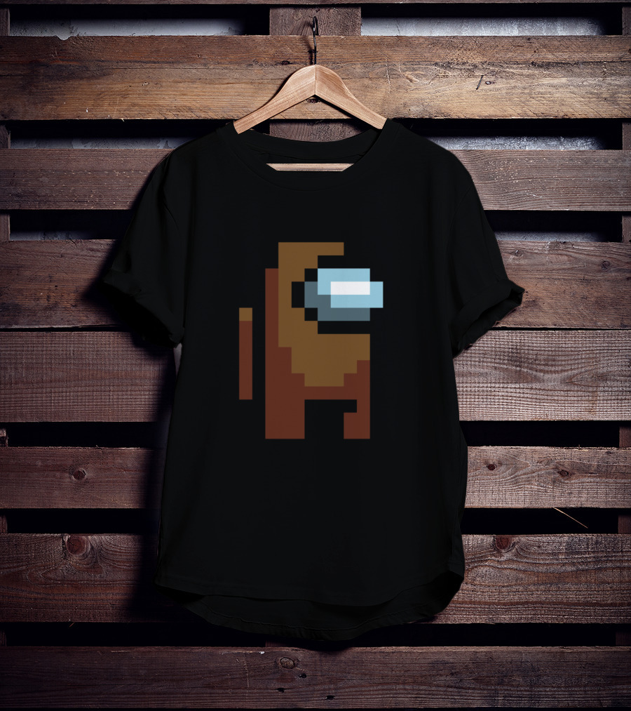 Among Us Crewmate Brown Pixel Character T-Shirt