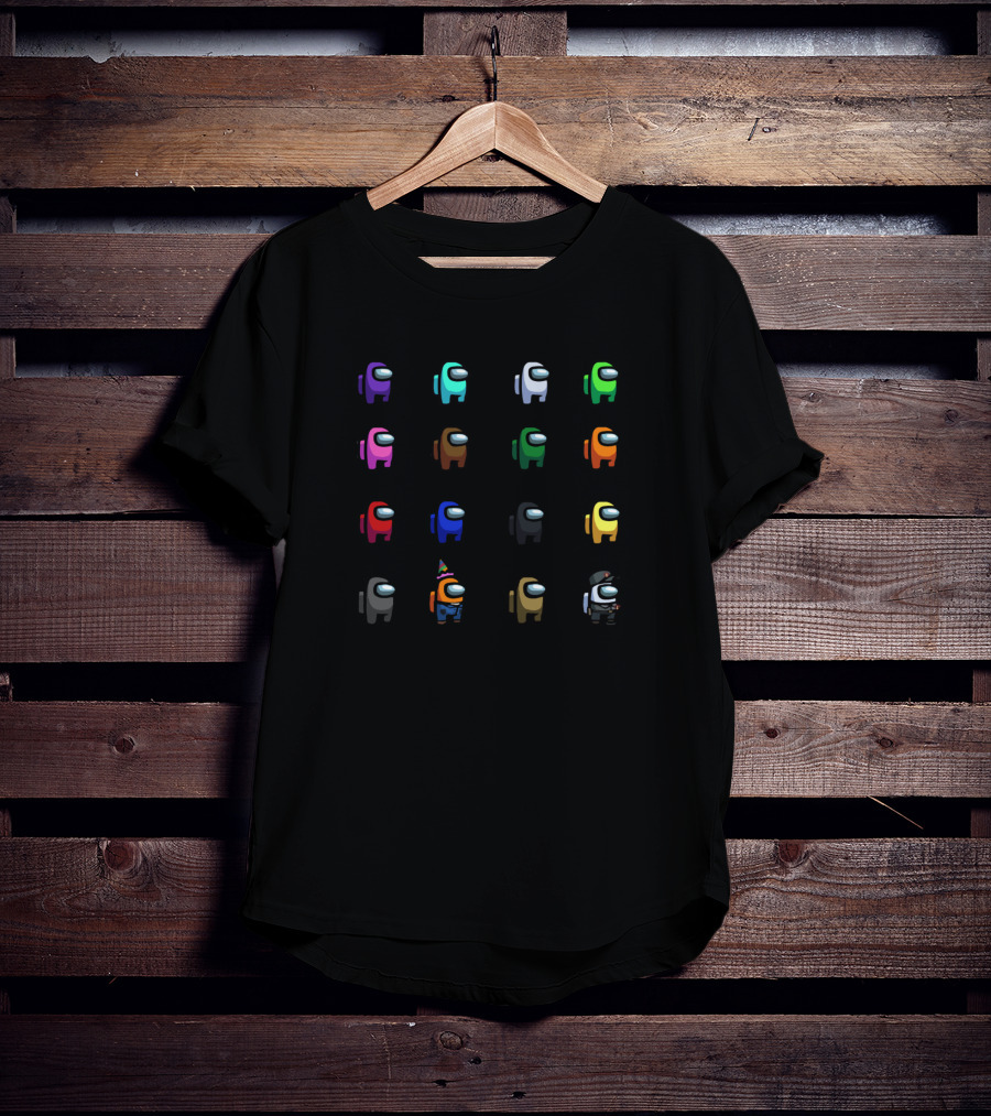 Among Us Crew Set Colorful Characters Collection T-Shirt