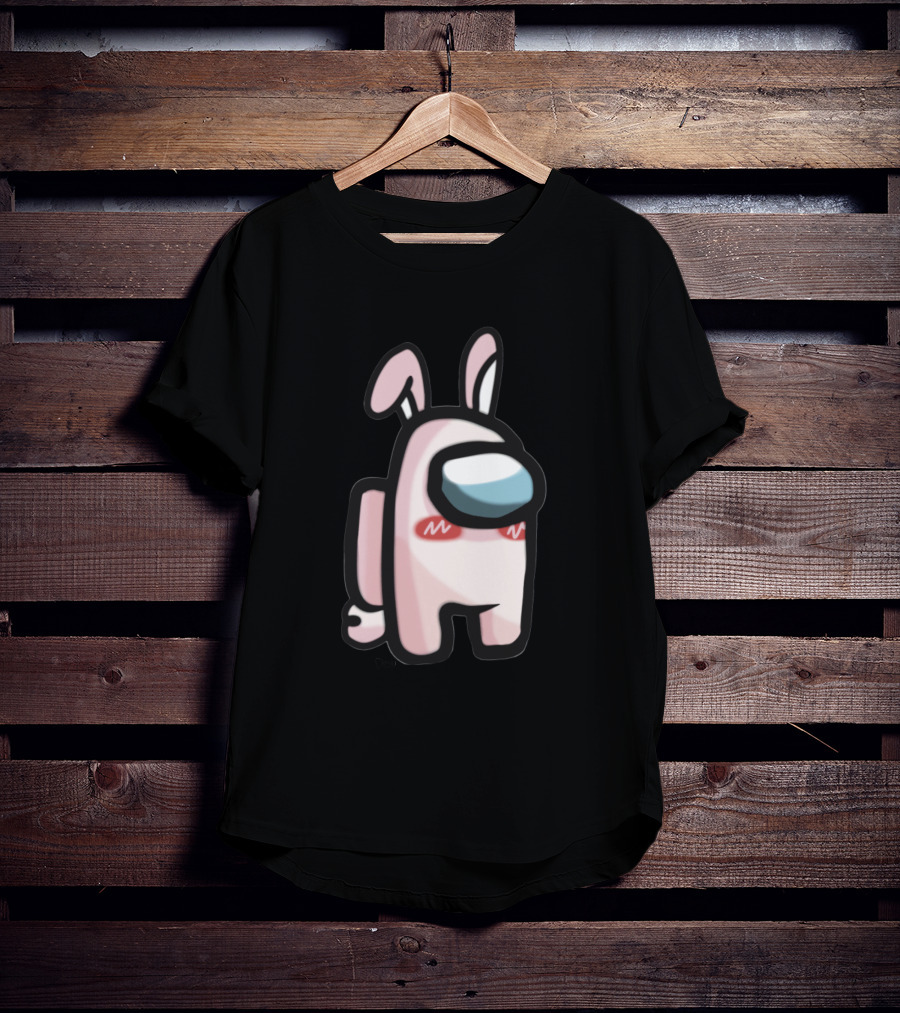 Among Us Bunny Costume Blush Fanart T-Shirt