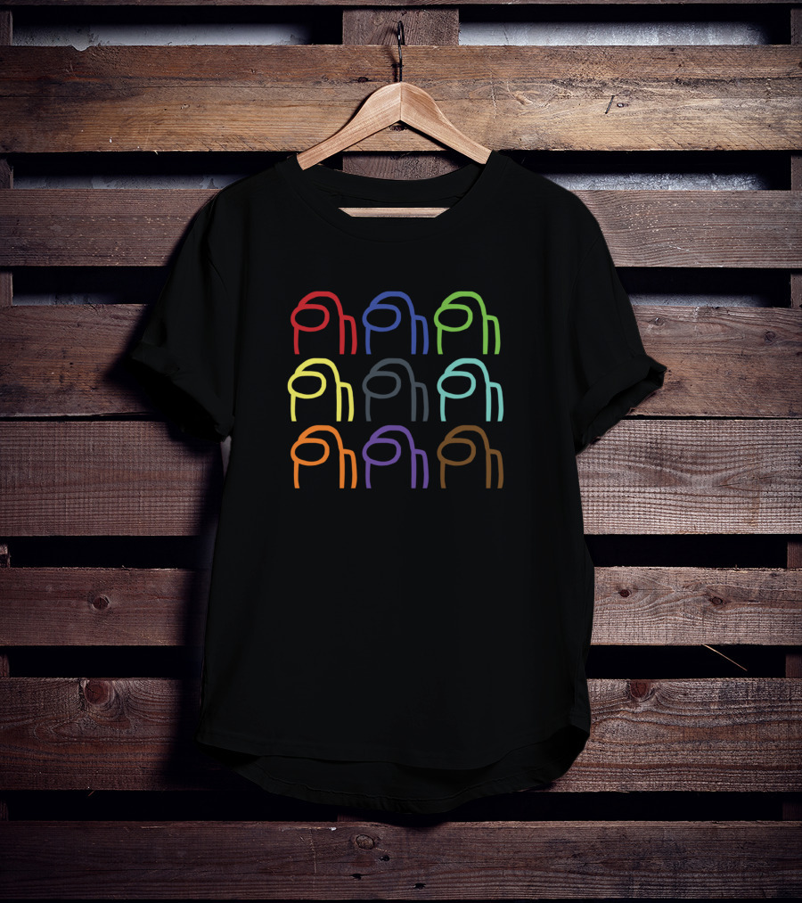 Among Us Crewmate Colorful Gang T-Shirt