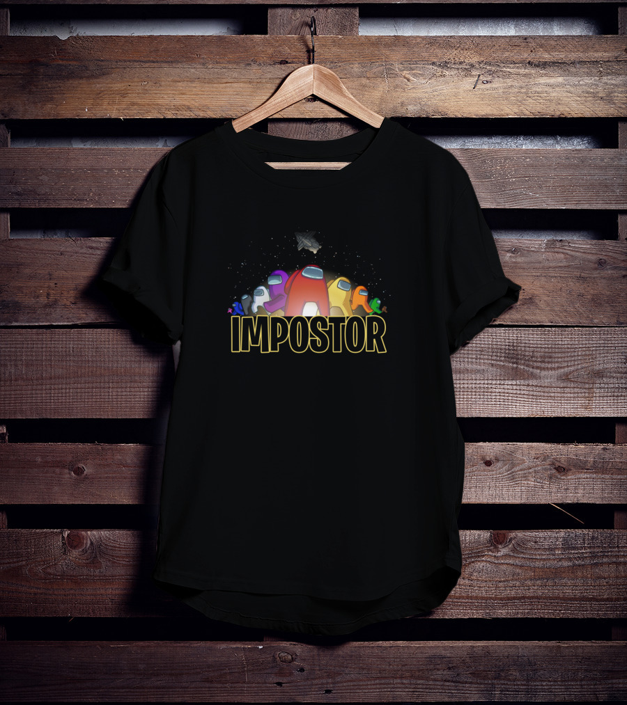 Impostor Among Us Crew Spaceship Astronaut Characters T-Shirt