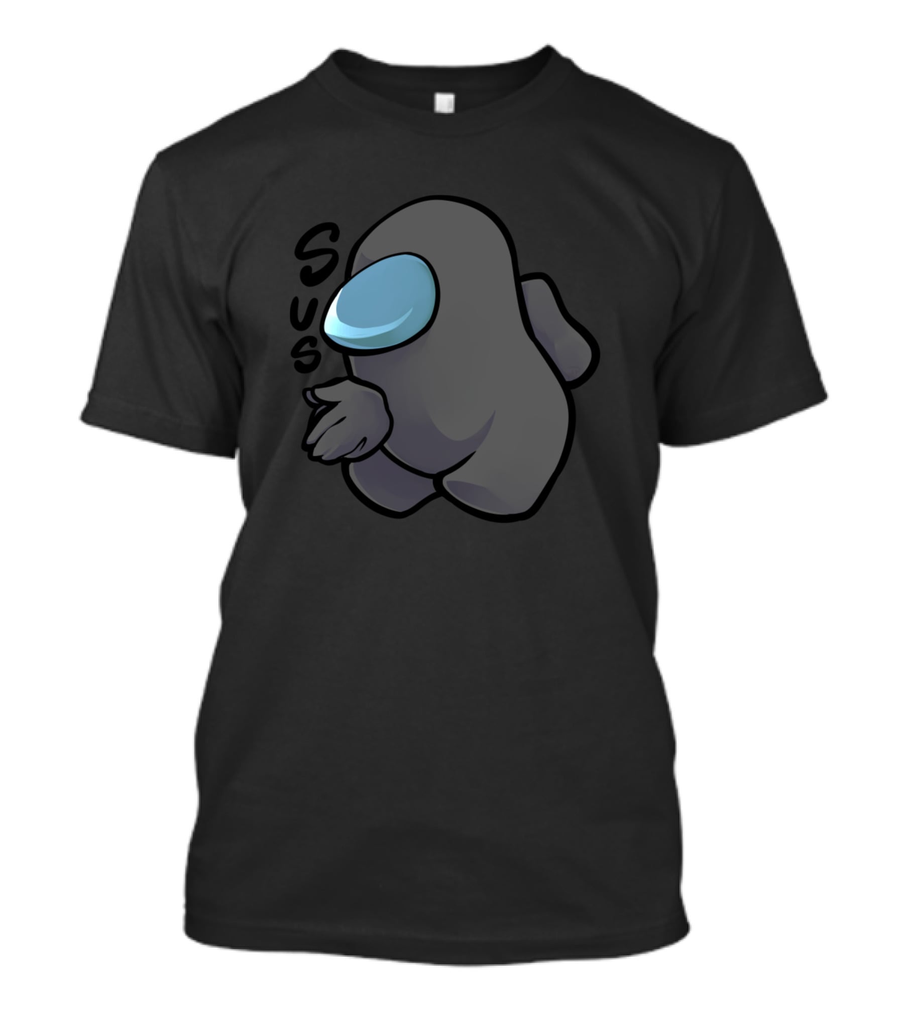 Among Us Sus Crewmate Black T-Shirt