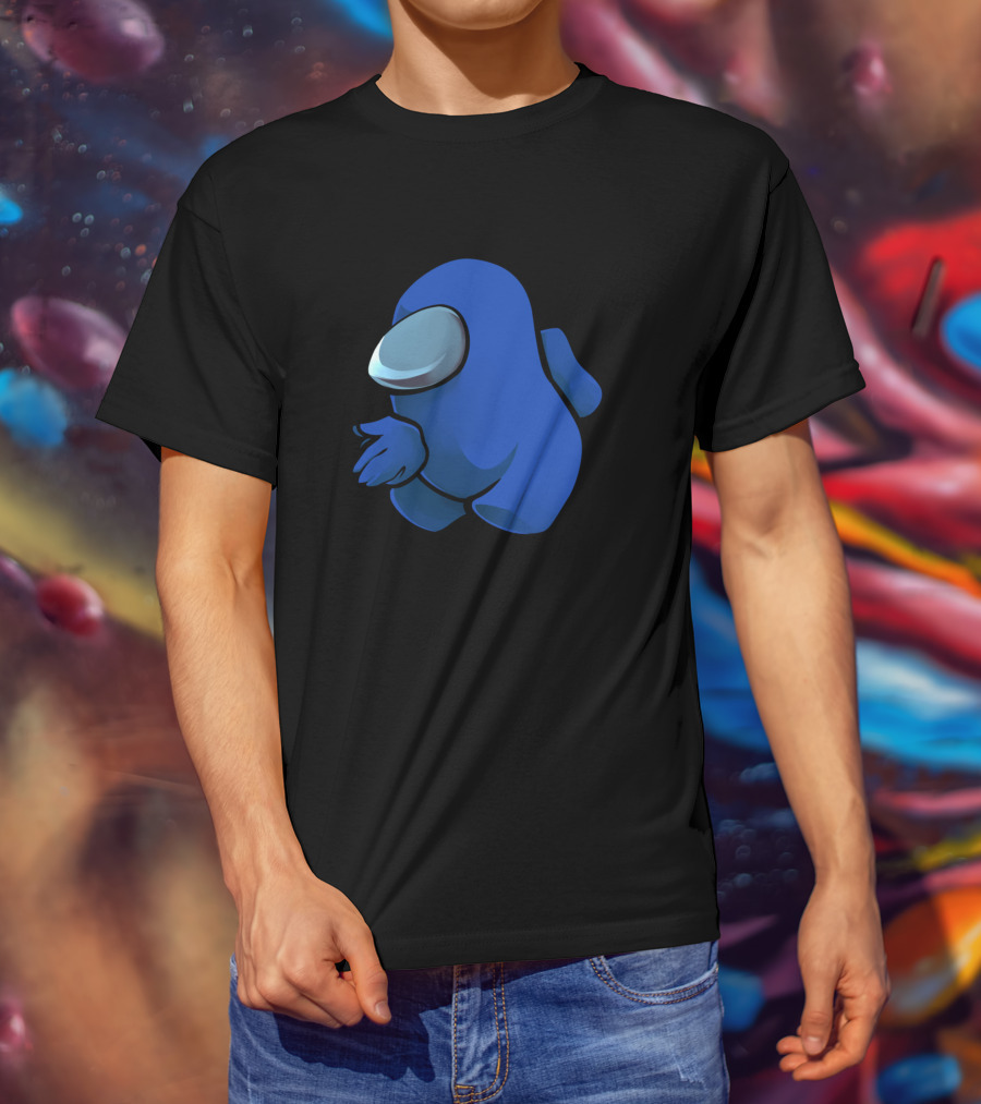Sus Dark Blue Among Us Crewmate T-Shirt
