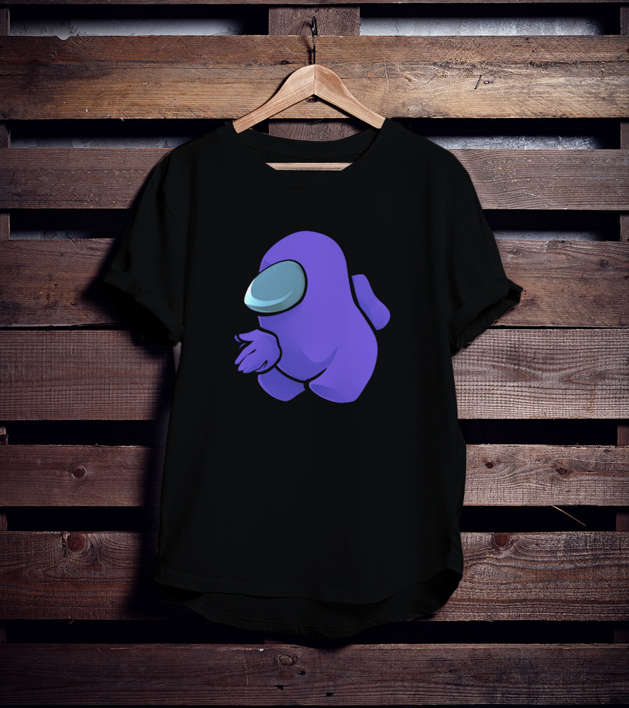 Sus Purple Crewmate Gaming Character T-Shirt