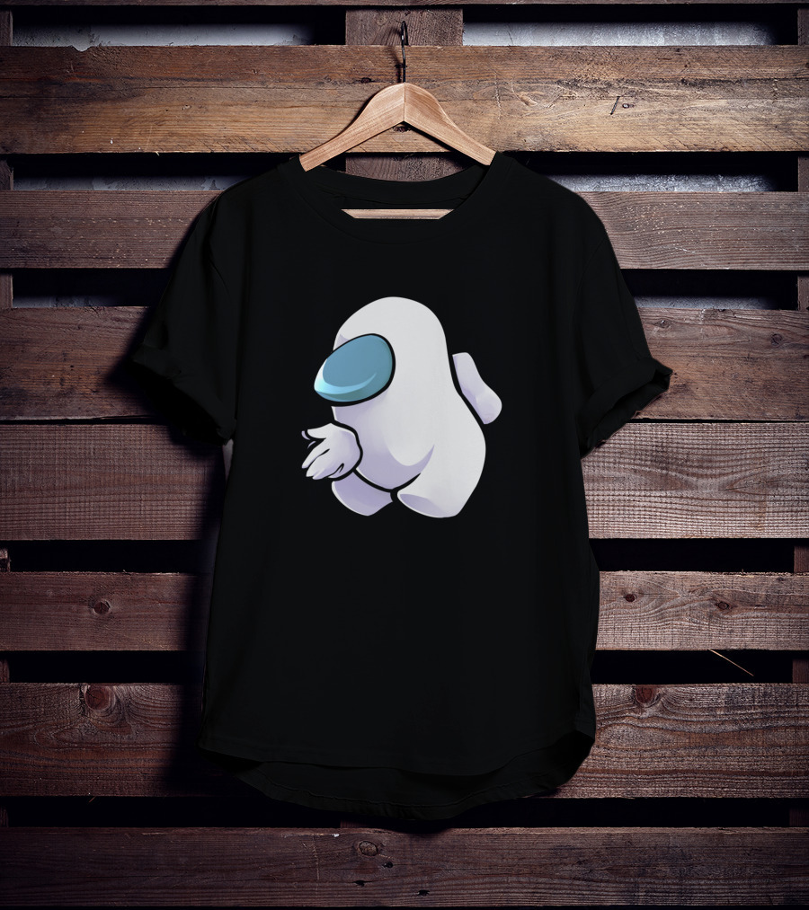 Sus White Among Us Character Crewmate T-Shirt