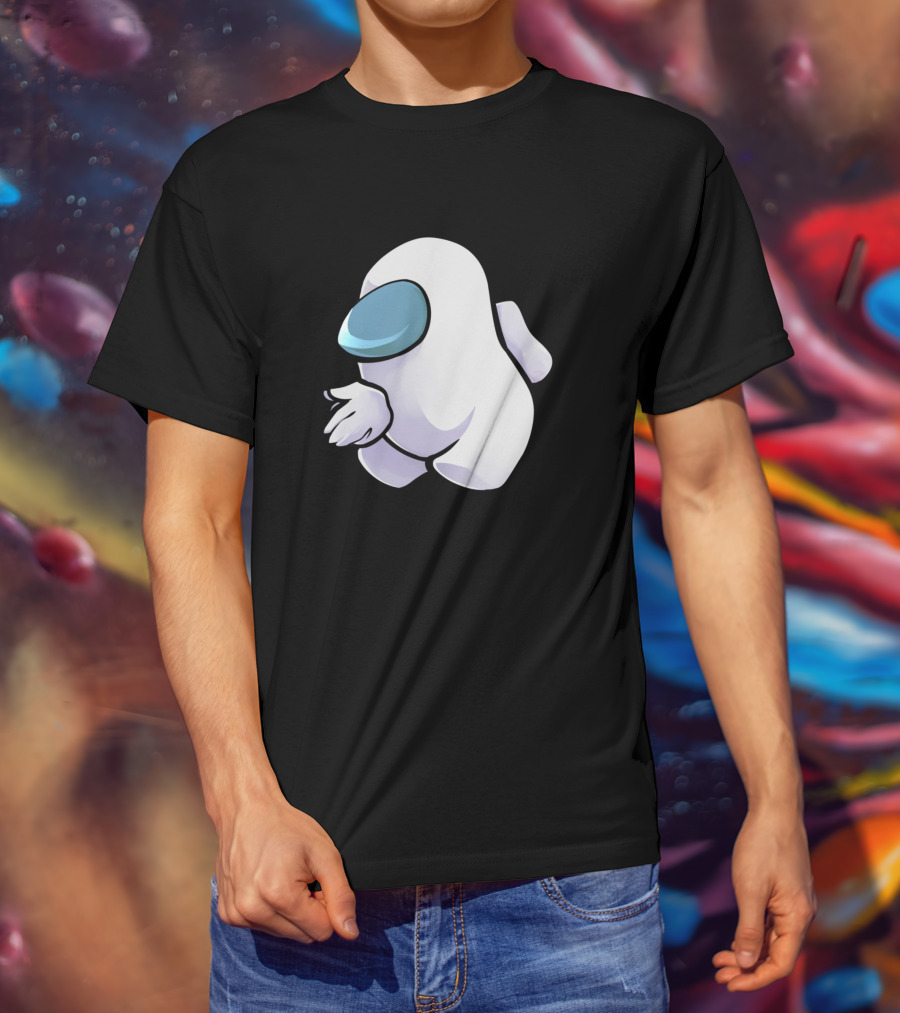 Sus White Among Us Character Crewmate T-Shirt