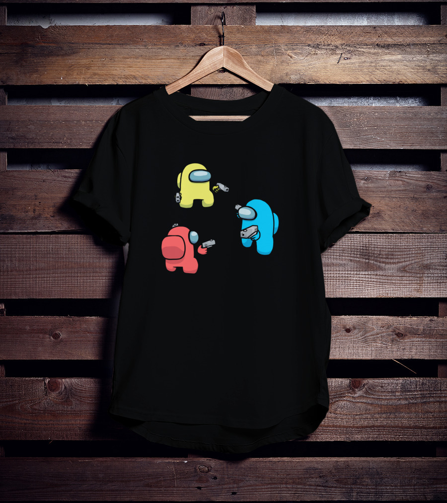 Among Us Parody You Can't Trust Anyone Crewmates Mexican Standoff T-Shirt