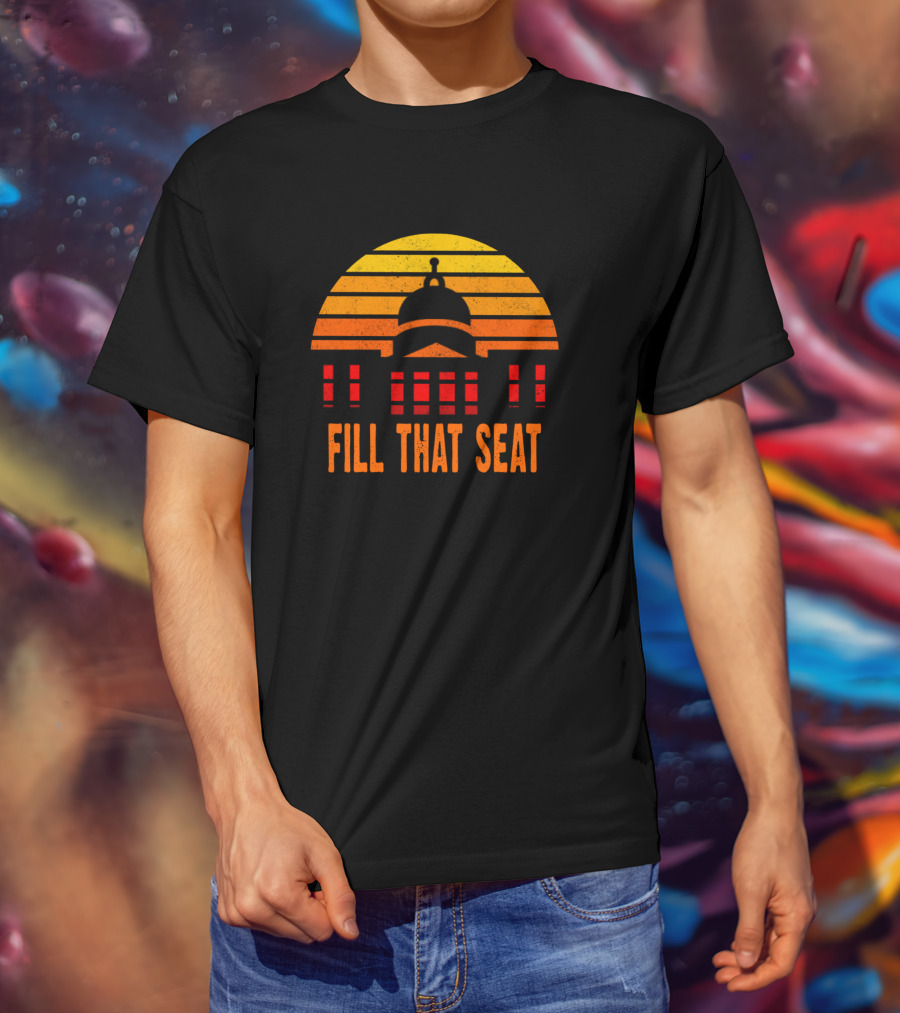 Fill That Seat 3ocgy Capitol Sunset Stripes T-Shirt