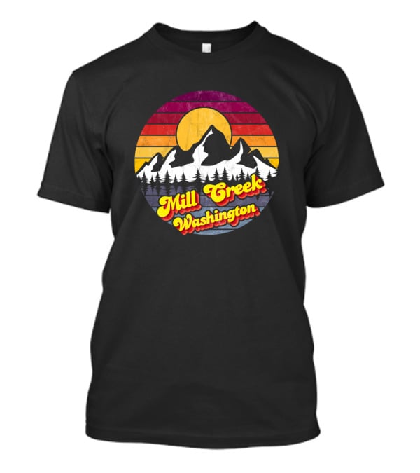 Mill Creek Washington Sunset Mountains T-Shirt