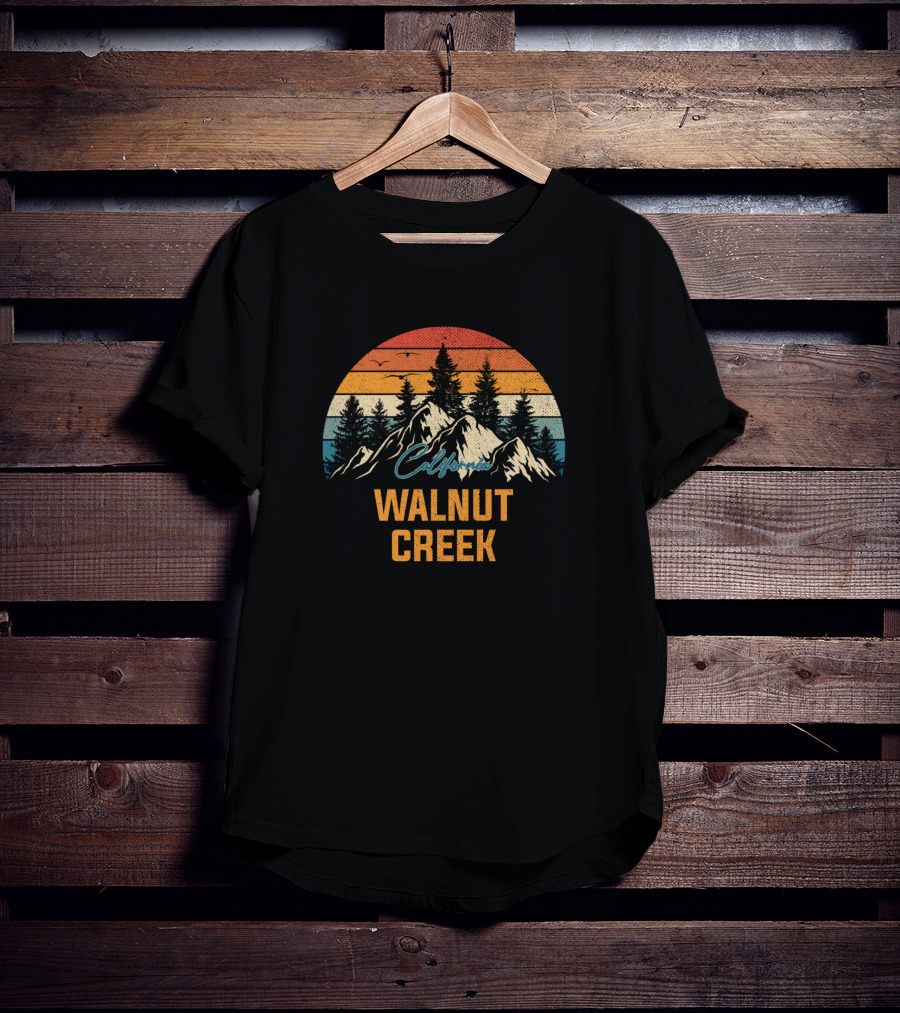 Walnut Creek California Sunset Mountains And Trees T-Shirt
