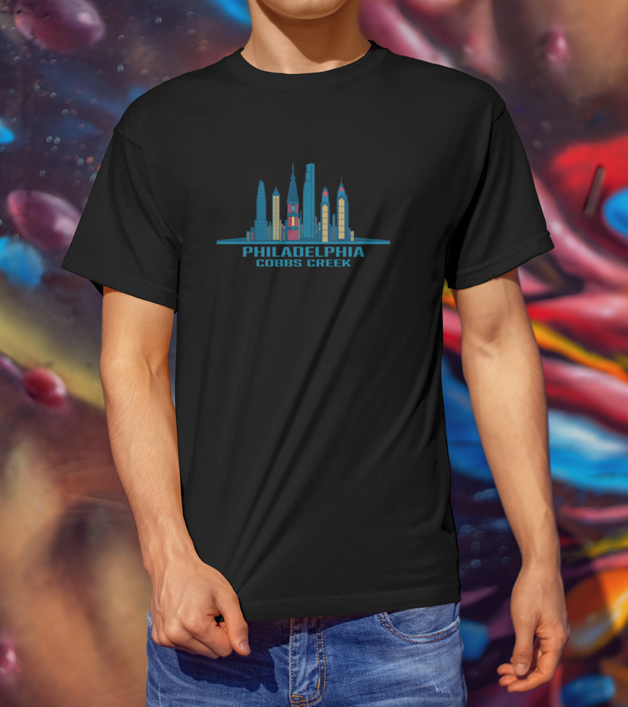 Philadelphia Cobbs Creek Cityscape Skyline T-Shirt