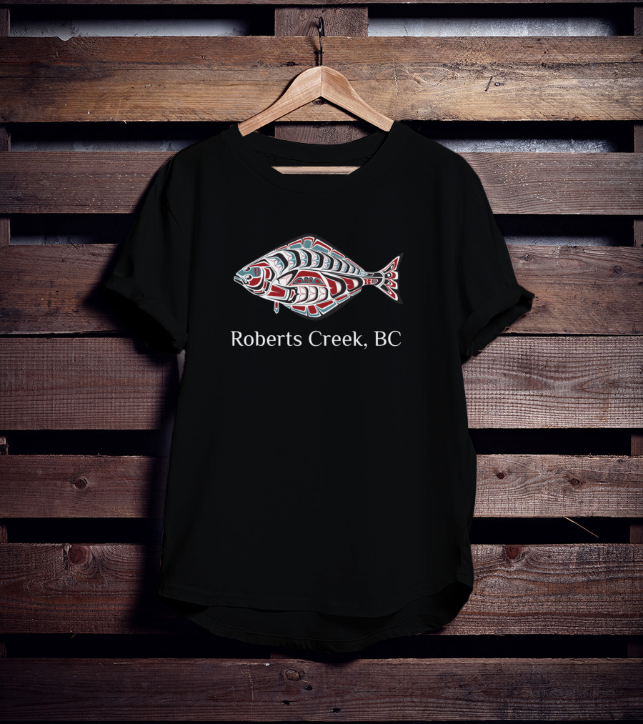 Roberts Creek BC Halibut Tribal T-Shirt