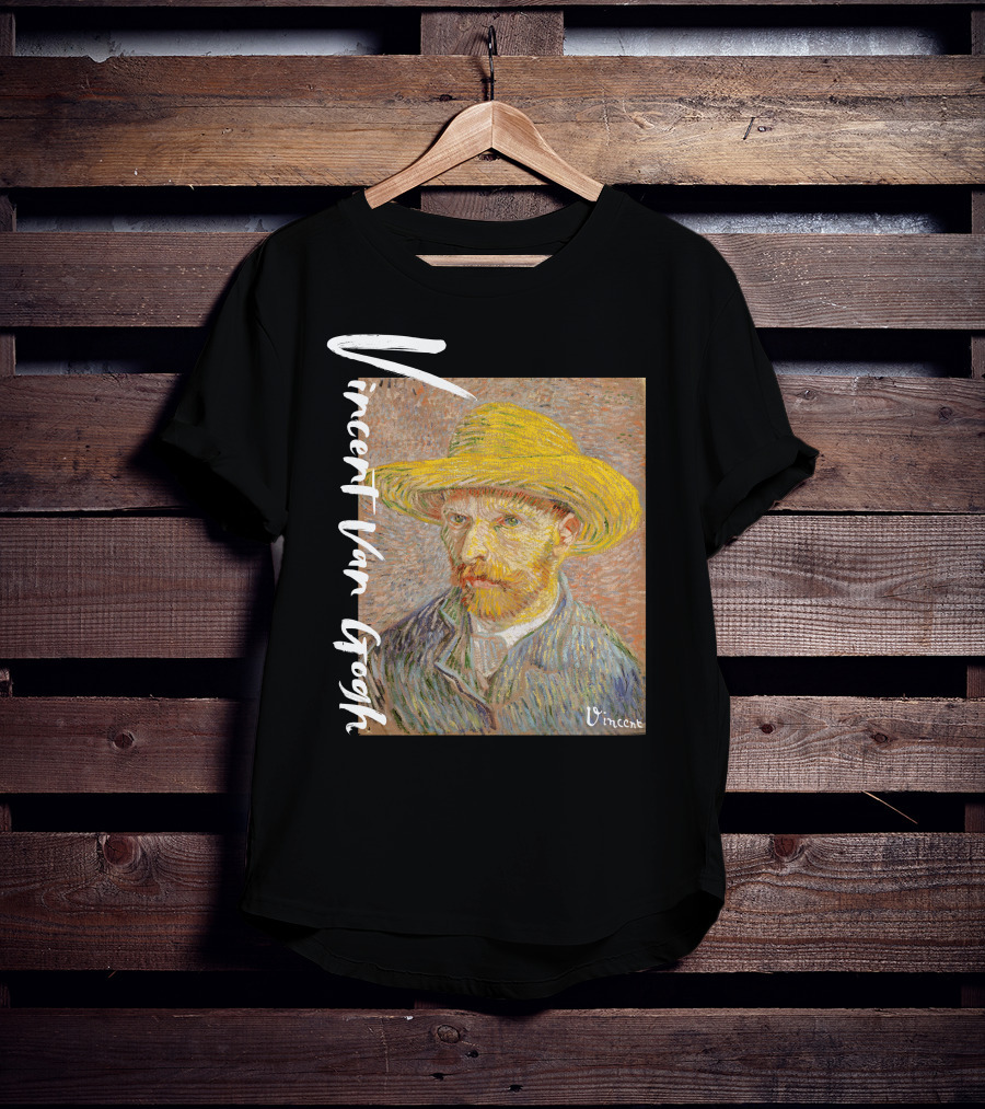 Vincent Van Gogh Self Portrait With Straw Hat Vincent T-Shirt