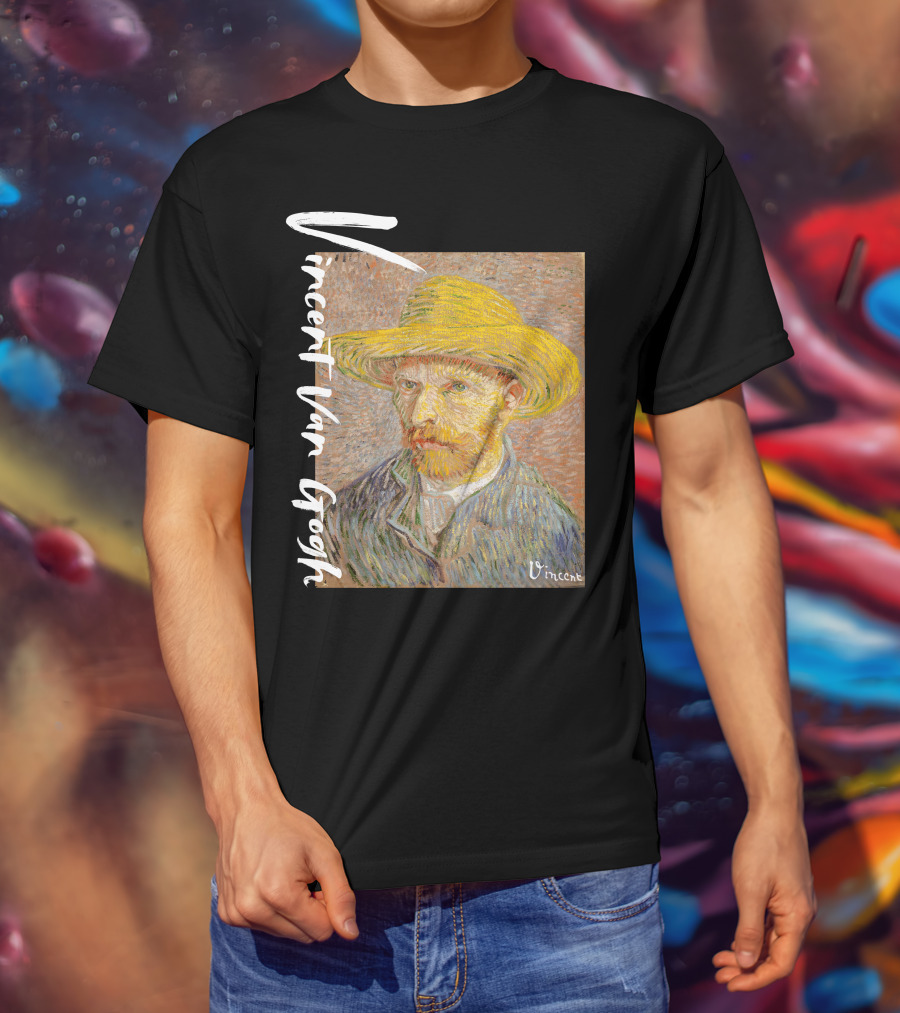 Vincent Van Gogh Self Portrait With Straw Hat Vincent T-Shirt