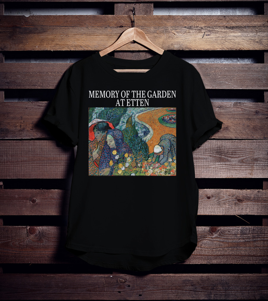 Memory Of The Garden At Etten Vincent Van Gogh Patterned Floral Scene T-Shirt