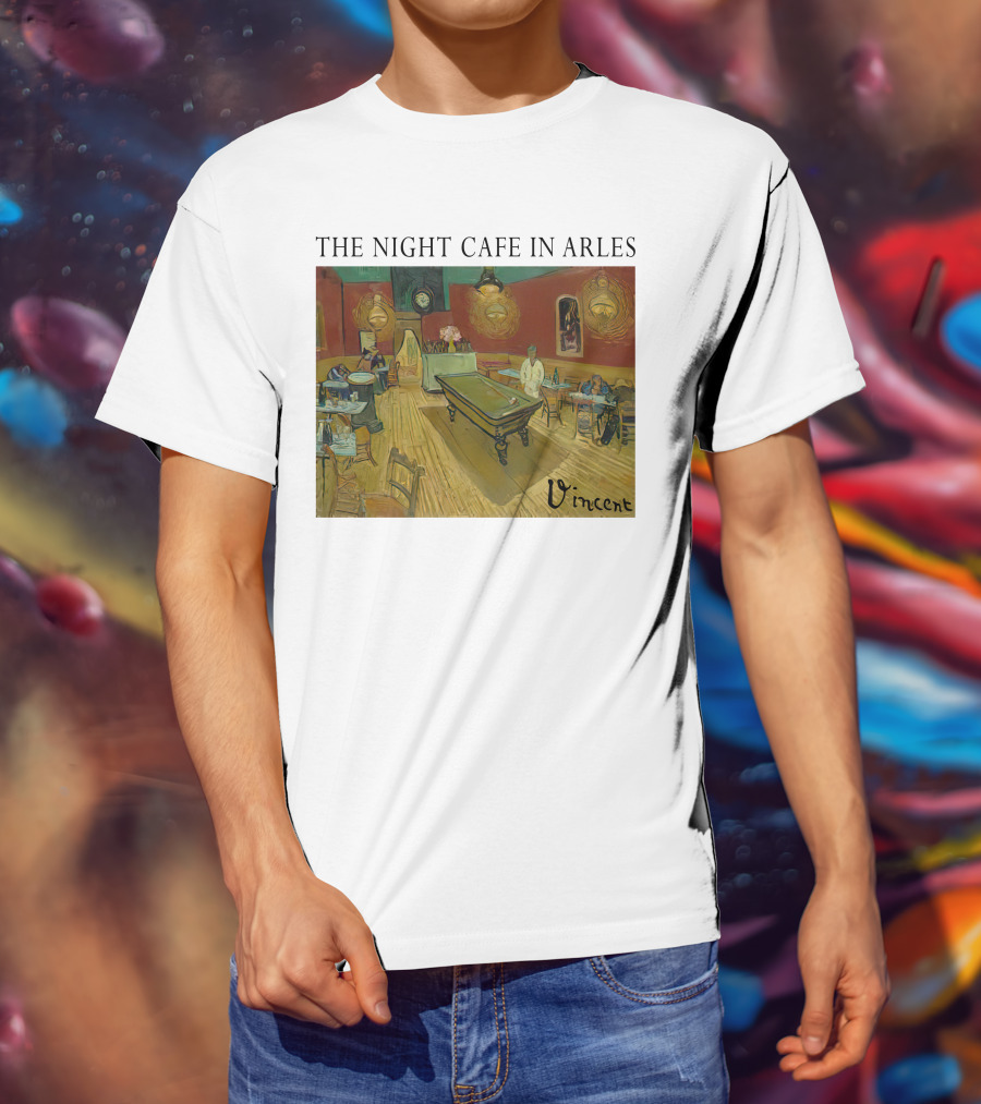 The Night Cafe In Arles Vincent Van Gogh Painting Vincent Signature T-Shirt