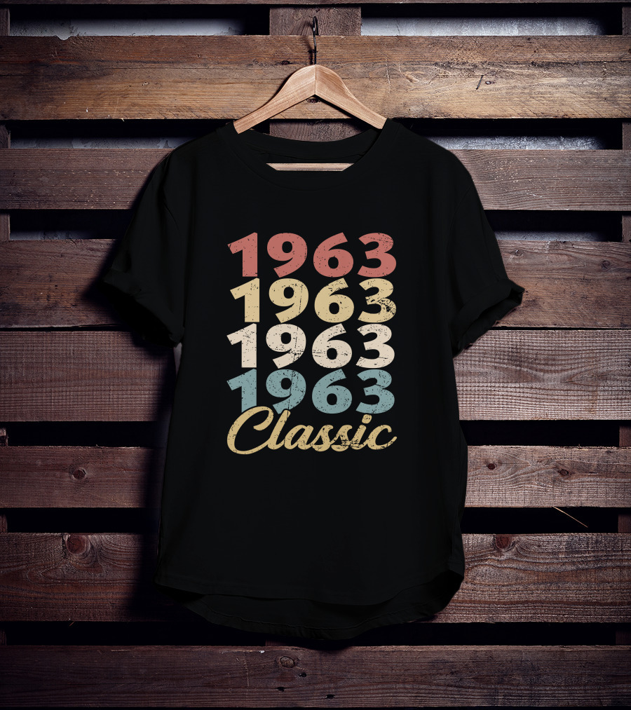 1963 Classic Retro Vintage Style Multicolor T-Shirt