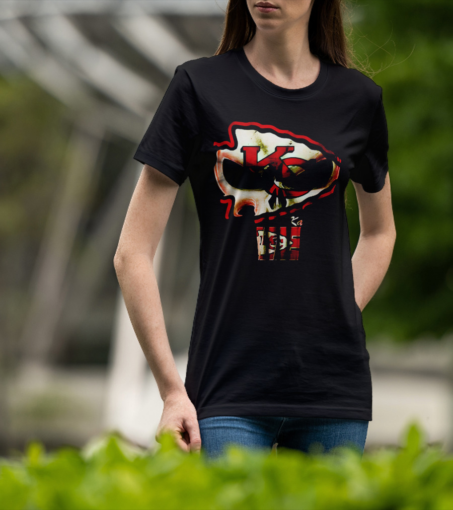 Kansas City Chiefs KC Skull T-Shirt