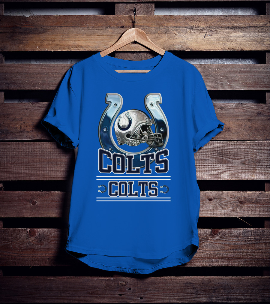 Colts Horseshoe Helmet Indianapolis Colts Colts T-Shirt