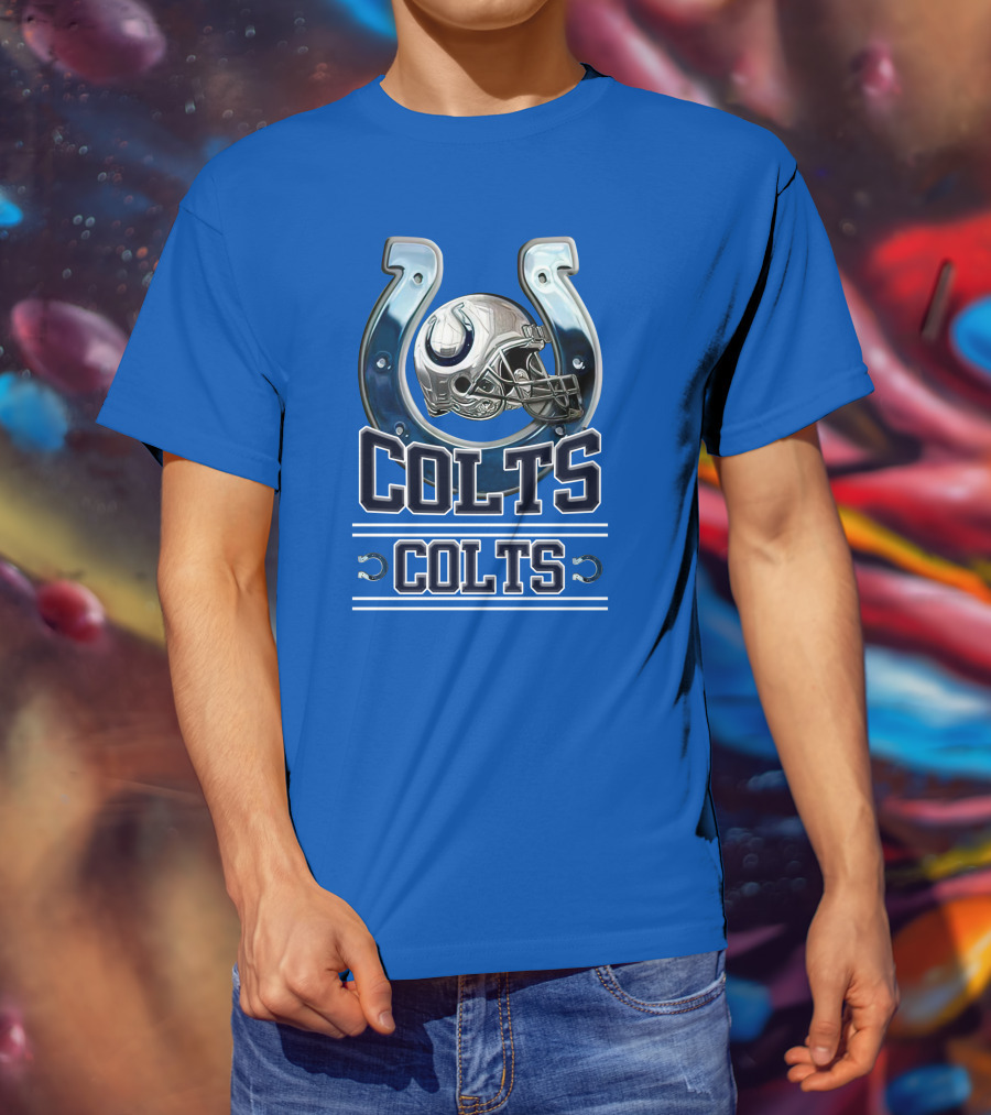 Colts Horseshoe Helmet Indianapolis Colts Colts T-Shirt
