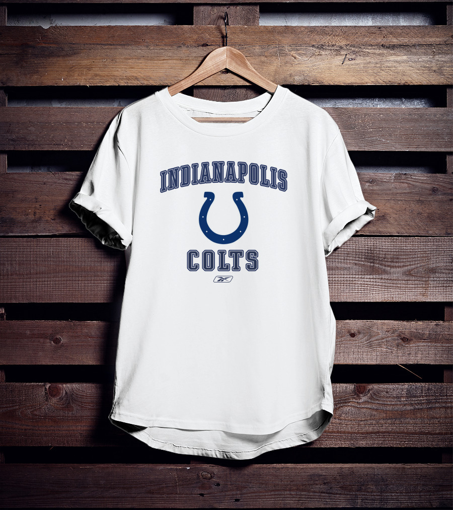 Indianapolis Colts NFL Team Football Horseshoe Reebok T-Shirt