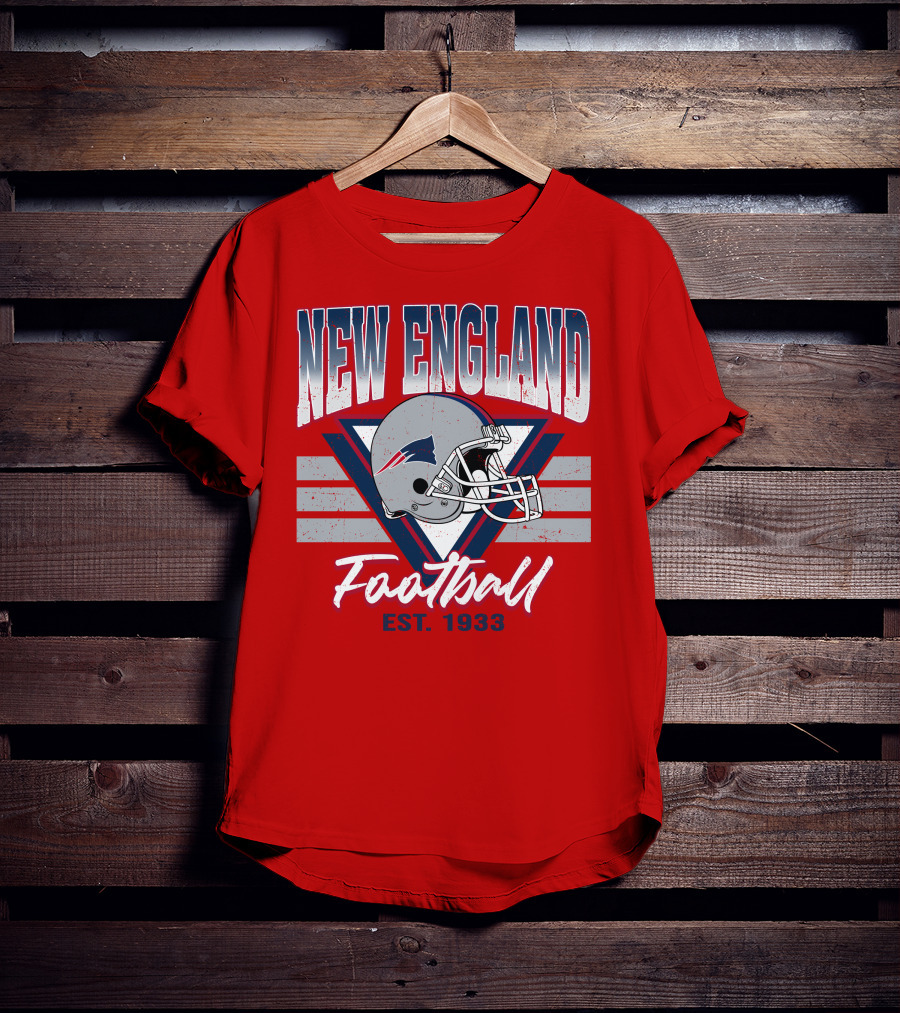 New England Patriots Football Helmet Est. 1933 T-Shirt
