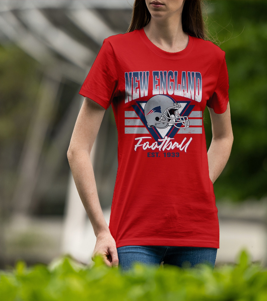 New England Patriots Football Helmet Est. 1933 T-Shirt
