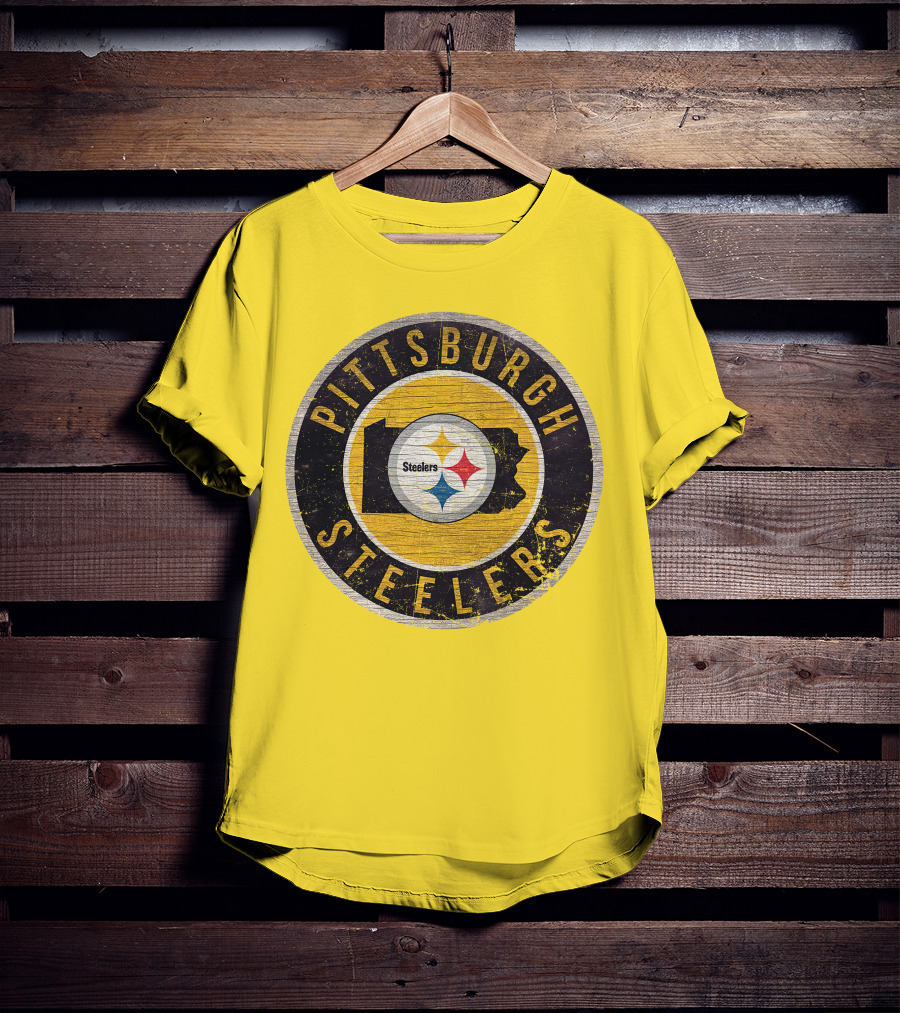 Pittsburgh Steelers Pennsylvania State Logo Circle T-Shirt