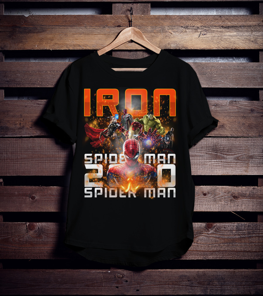 Iron Spider Man 2.0 Avengers Hulk Captain America Thor T-Shirt