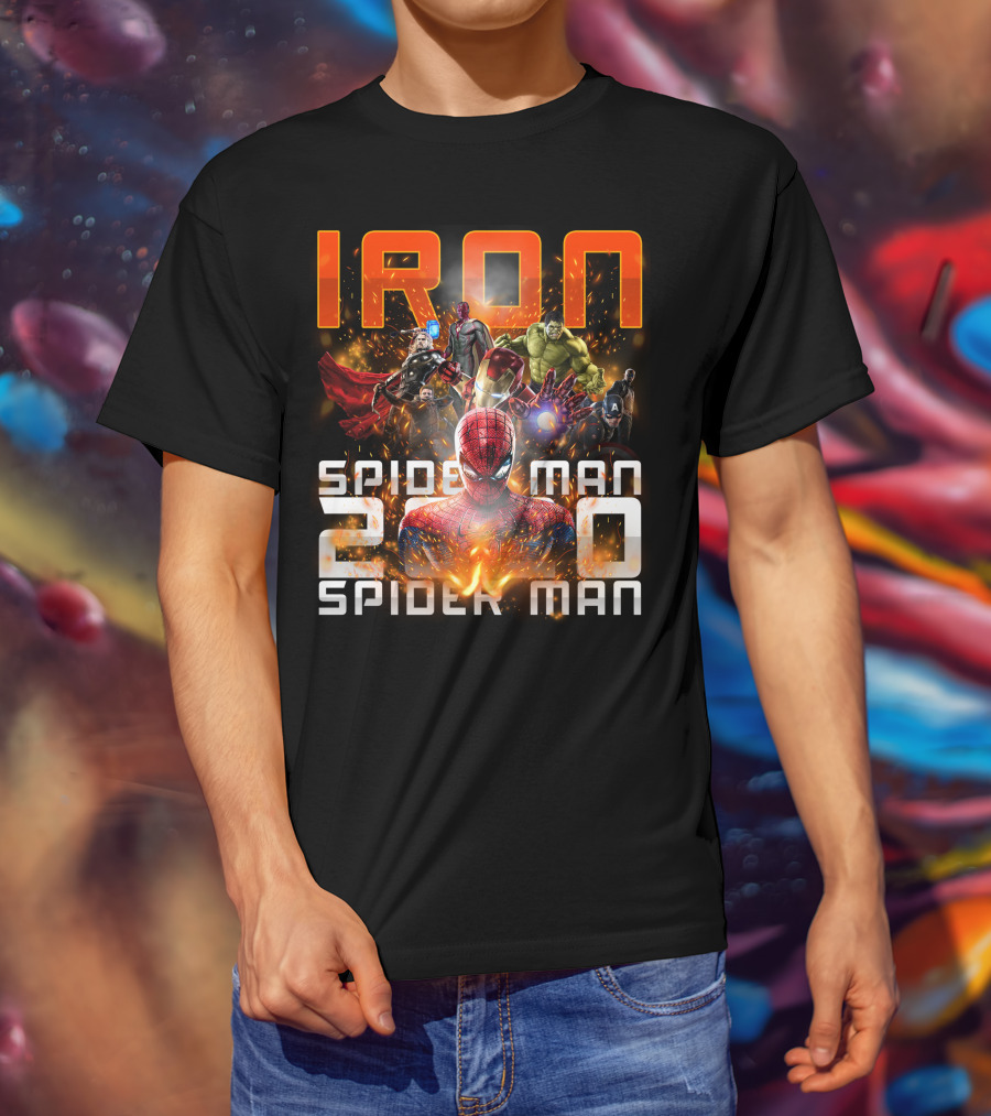 Iron Spider Man 2.0 Avengers Hulk Captain America Thor T-Shirt
