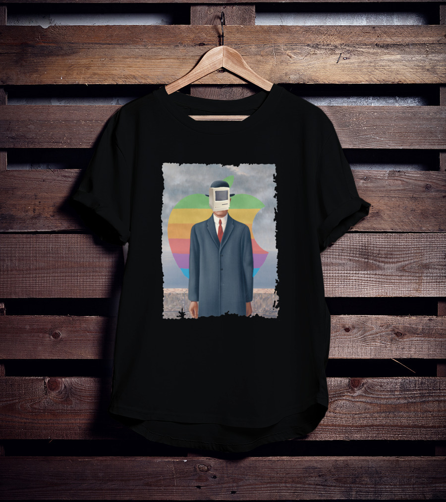 Appleogies Magritte Vintage Macintosh Surrealist Fusion T-Shirt