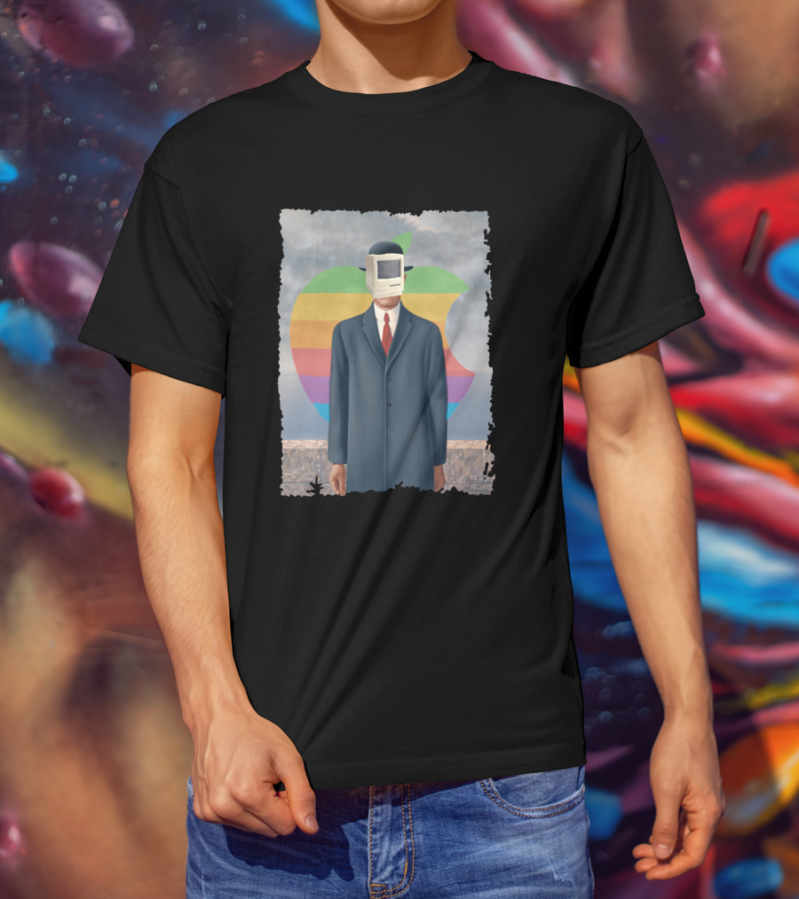 Appleogies Magritte Vintage Macintosh Surrealist Fusion T-Shirt