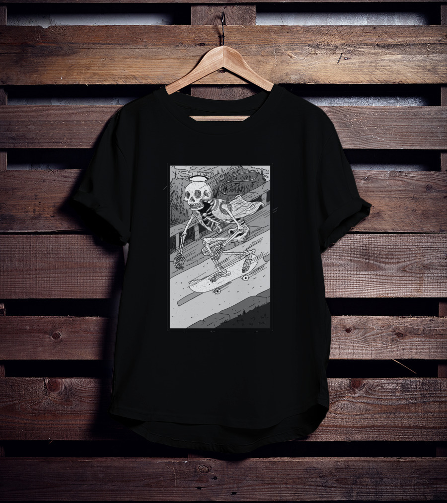 As Fast As You Can Skeleton Skateboarding 349048 T-Shirt