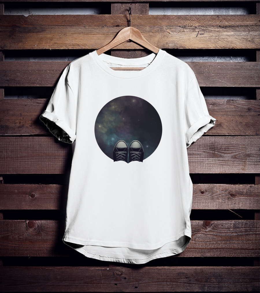 At The Edge Of The Universe 191686 Stars Converse Shoes Galaxy T-Shirt