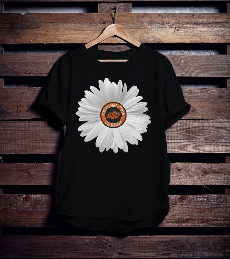 Oklahoma State Cowboys Fan Club Flower Emblem OSU T-Shirt