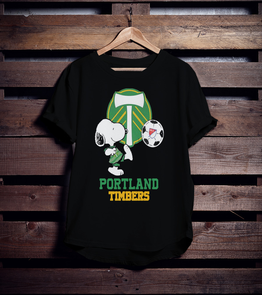Snoopy Portland Timbers MLS Soccer T-Shirt