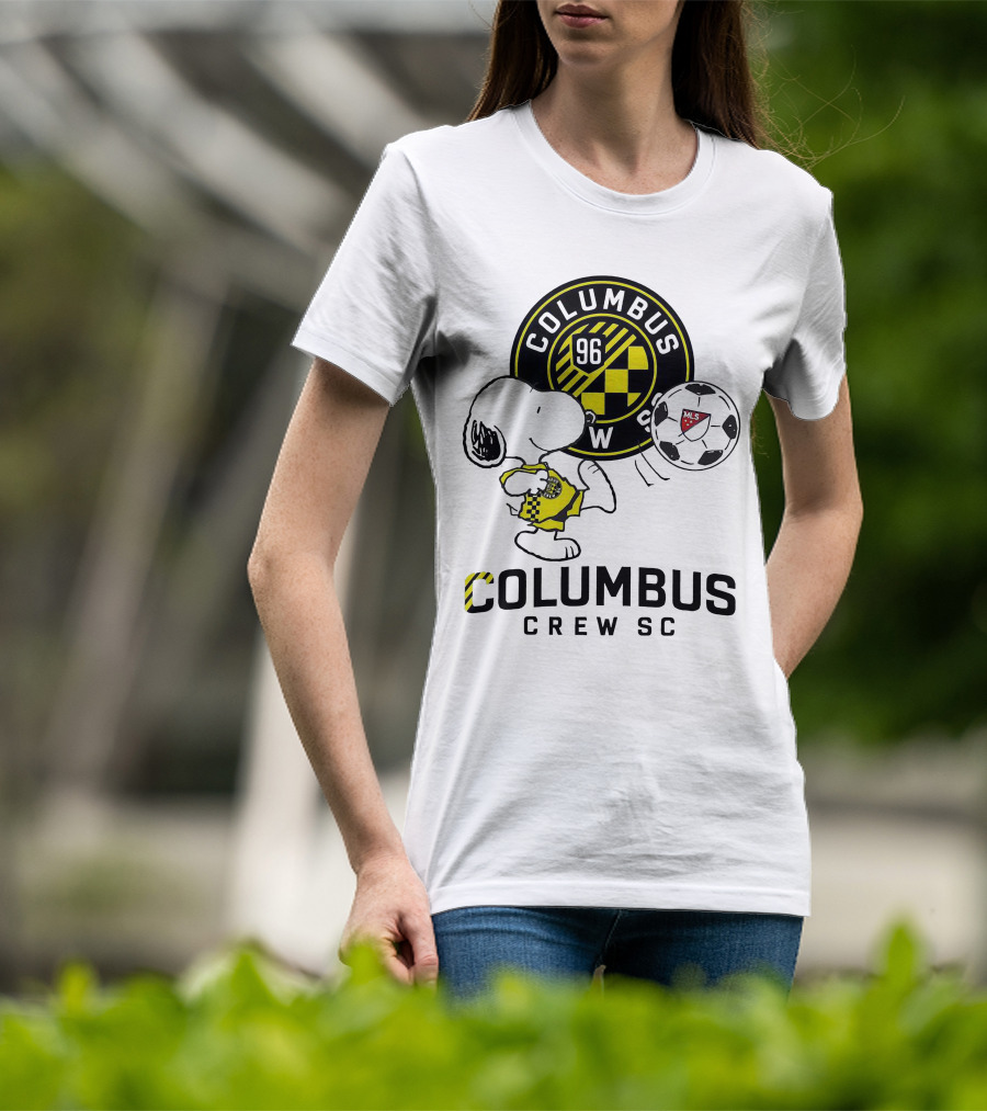 Snoopy Columbus Crew SC Soccer Shirt Iconic Peanuts Collaboration T-Shirt