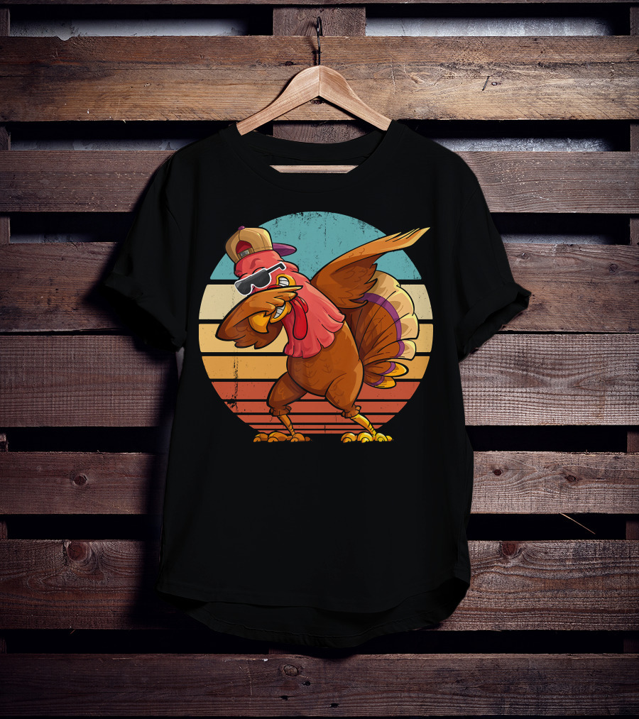Thanksgiving Turkey Dabbing In Sunglasses And Hat T-Shirt