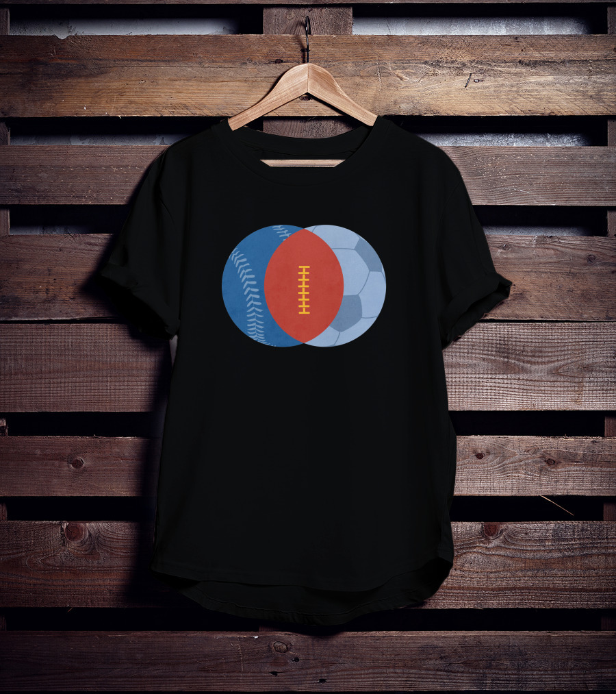 Baseball Soccer Football Venn Diagram All Sport 41978 T-Shirt