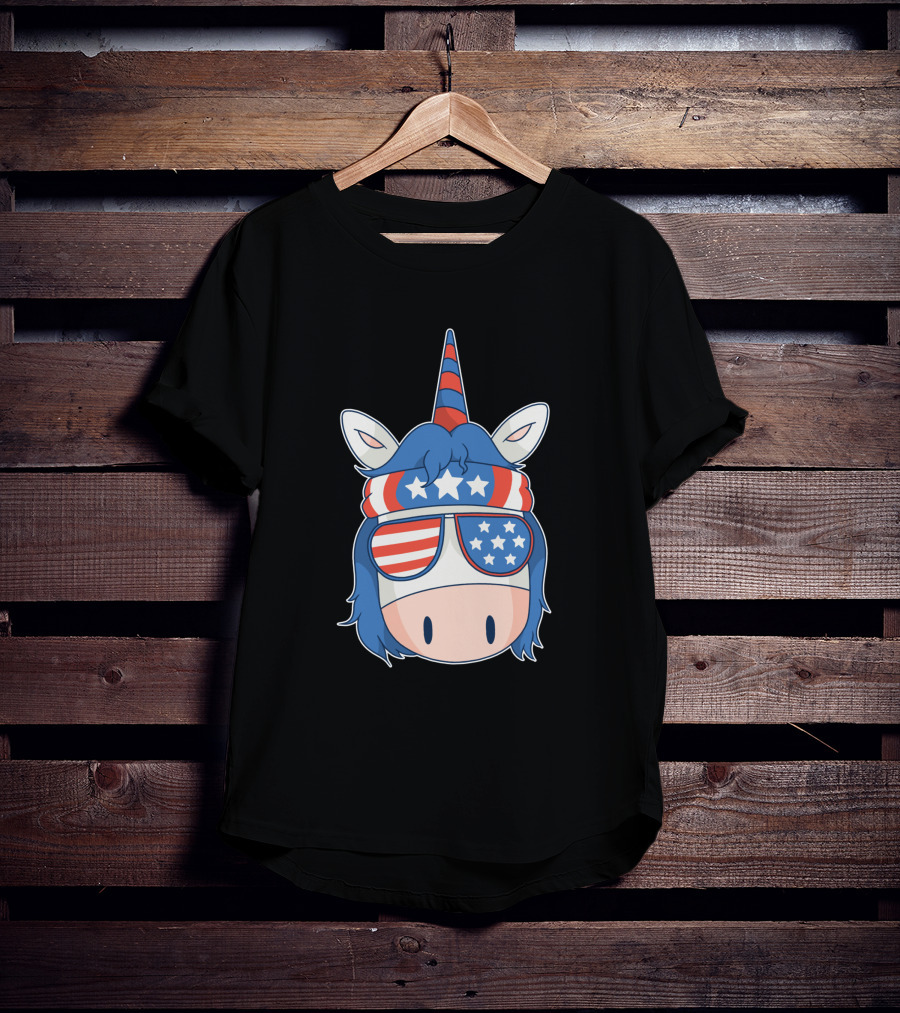 American Unicorn Stars And Stripes 1379084 T-Shirt