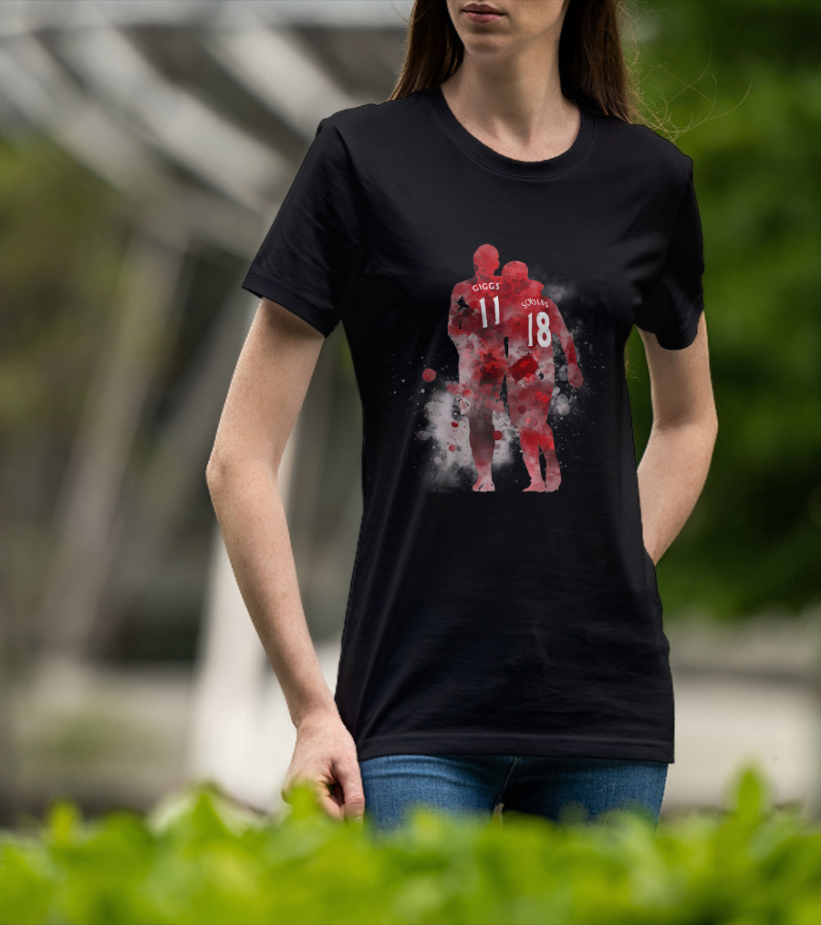 Genuine Legends Giggs 11 Scholes 18 Football Heroes T-Shirt